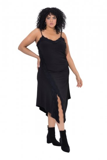 Ulla Popken 852636 Rochie petrecută Neagră - Rochii din jerseu - 