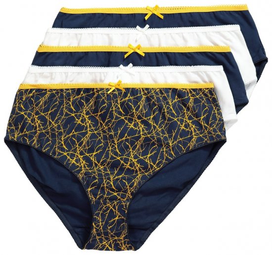Ulla Popken 852670 Chiloți set de 5 Bleumarin - Chiloți - 