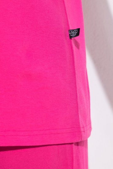 Ulla Popken 852747 Bluză de pijama cu mânecă lungă Roz - Pijamale/Haine de casă - 