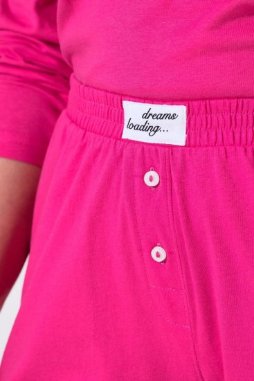 Ulla Popken 852752 Pantaloni scurți de pijama în dungi set de 2 Roz - Pijamale/Haine de casă - 