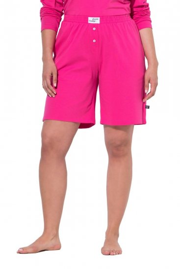 Ulla Popken 852752 Pantaloni scurți de pijama în dungi set de 2 Roz - Pijamale/Haine de casă - 