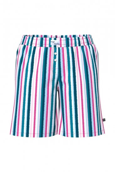 Ulla Popken 852752 Pantaloni scurți de pijama în dungi set de 2 Roz - Pijamale/Haine de casă - 