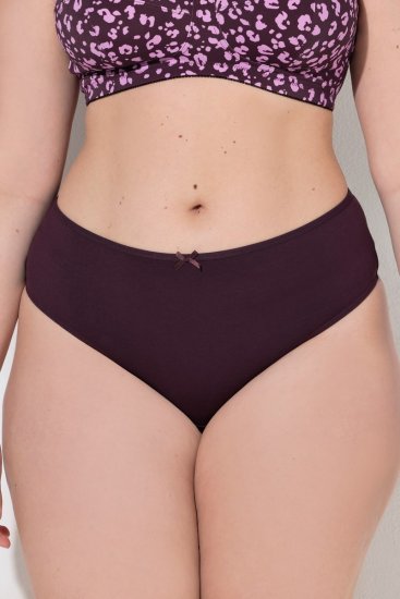 Ulla Popken 852758 Chiloți tanga cu model set de 5 Prună - Chiloți - 