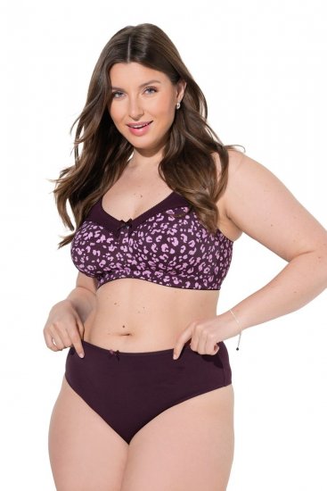 Ulla Popken 852758 Chiloți tanga cu model set de 5 Prună - Chiloți - 