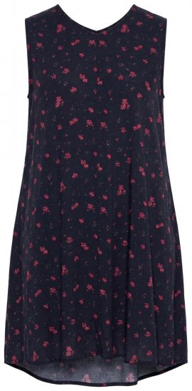 Ulla Popken 852824 Rochie cu flori Neagră - Rochii de vară - Rochii de vară marimi mari