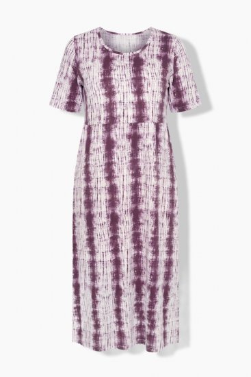 Ulla Popken 852854 Rochie midi în dungi Maro - Rochii midi - Rochii midi la marimi mari