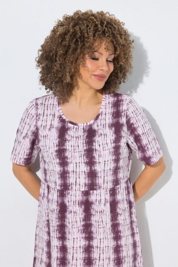 Ulla Popken 852854 Rochie midi în dungi Maro - Rochii midi - Rochii midi la marimi mari