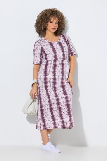 Ulla Popken 852854 Rochie midi în dungi Maro - Rochii midi - Rochii midi la marimi mari
