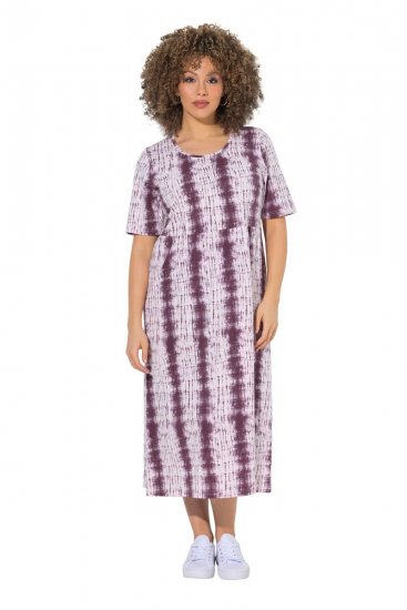 Ulla Popken 852854 Rochie midi în dungi Maro - Rochii midi - Rochii midi la marimi mari