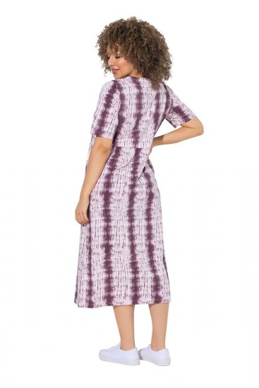 Ulla Popken 852854 Rochie midi în dungi Maro - Rochii midi - Rochii midi la marimi mari