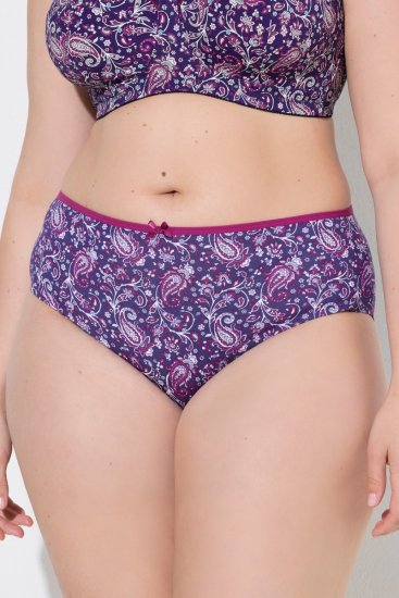 Ulla Popken 852935 Chiloți cu flori set de 5 Albastru regal - Chiloți - 