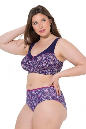 Ulla Popken 852935 Chiloți cu flori set de 5 Albastru regal - Chiloți - 