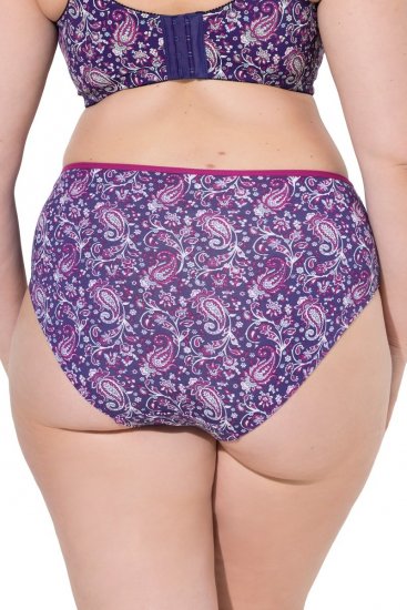 Ulla Popken 852935 Chiloți cu flori set de 5 Albastru regal - Chiloți - 