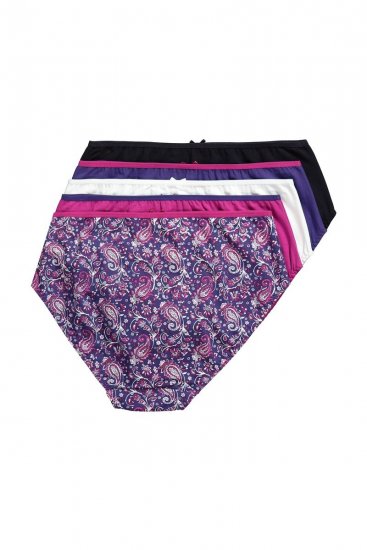 Ulla Popken 852935 Chiloți cu flori set de 5 Albastru regal - Chiloți - 