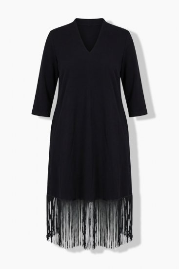 Ulla Popken 852937 Rochie din jerseu Neagră - Rochii din jerseu - 