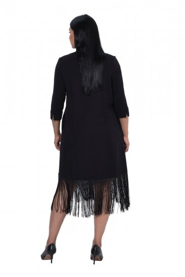Ulla Popken 852937 Rochie din jerseu Neagră - Rochii din jerseu - 