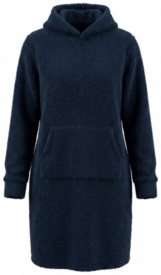 Ulla Popken 853353 Rochie de casă cu glugă Bleumarin - Pijamale/Haine de casă - 