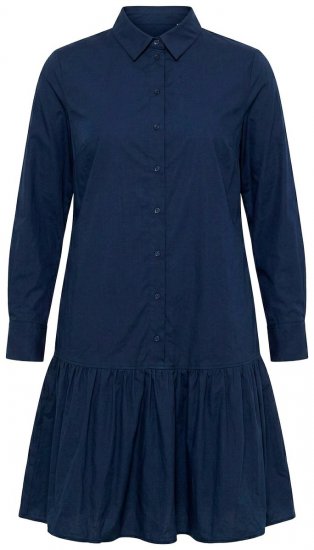 Ulla Popken 853457 Rochie cu mânecă lungă Bleumarin - Rochii midi - Rochii midi la marimi mari