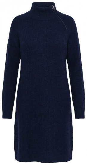 Ulla Popken 853504 Rochie tricotată cu guler înalt Bleumarin - Rochii - Rochii pentru toate mărimile