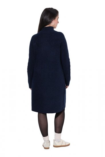 Ulla Popken 853504 Rochie tricotată cu guler înalt Bleumarin - Rochii - Rochii pentru toate mărimile
