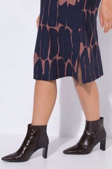 Ulla Popken 853590 Rochie din jerseu imprimată cu mânecă 3/4 Bleumarin - Rochii - Rochii pentru toate mărimile