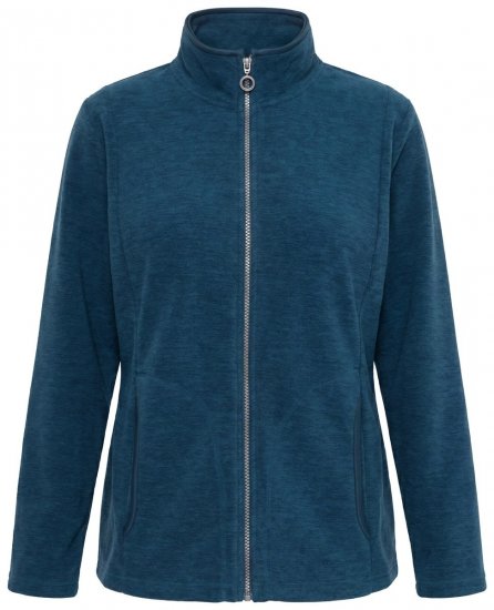Ulla Popken 853668 Geacă din polar cu guler înalt Petrol - Haine fleece - 