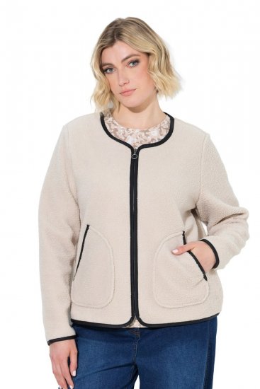 Ulla Popken 853685 Geacă teddy Șampanie - Geci - Jachete de damă marimi mari