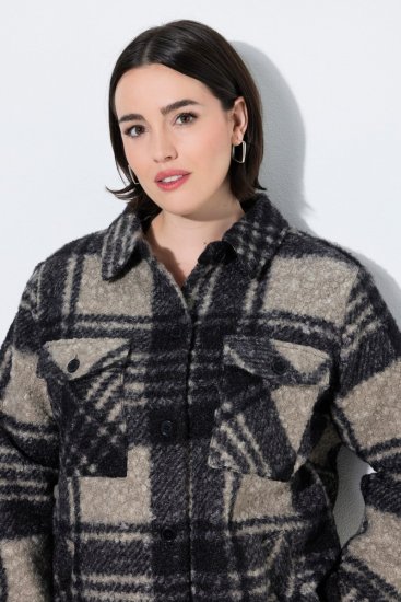Ulla Popken 853709 Geacă teddy Bej - Geci - Jachete de damă marimi mari