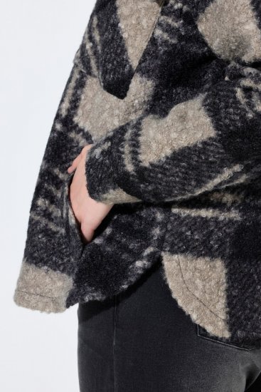 Ulla Popken 853709 Geacă teddy Bej - Geci - Jachete de damă marimi mari