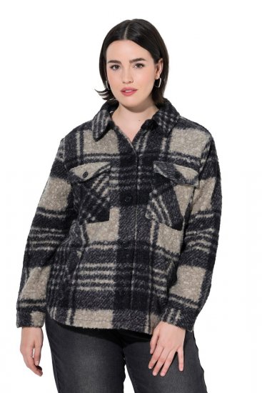Ulla Popken 853709 Geacă teddy Bej - Geci - Jachete de damă marimi mari