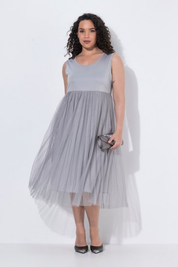 Ulla Popken 853879 Rochie midi în formă de A Gri - Rochii midi - Rochii midi la marimi mari