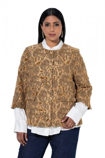 Ulla Popken 853996 Jachetă Maro deschis - Geci - Jachete de damă marimi mari