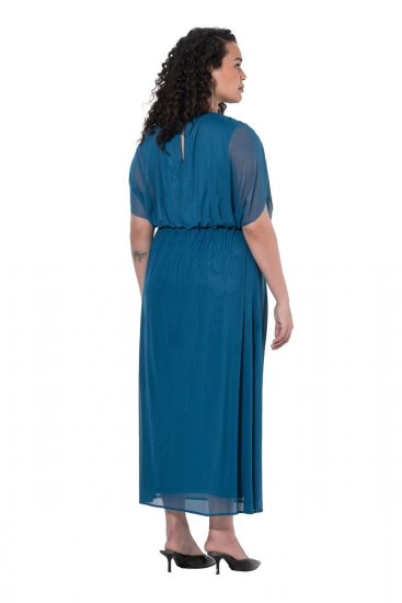 Ulla Popken 854031 Rochie maxi fără mâneci Petrol - Rochii maxi - Rochii maxi marimi mari