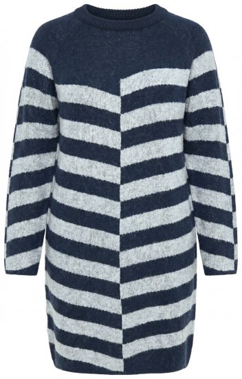 Ulla Popken 854095 Rochie tricotată cu mânecă lungă Bleumarin - Rochii - Rochii pentru toate mărimile