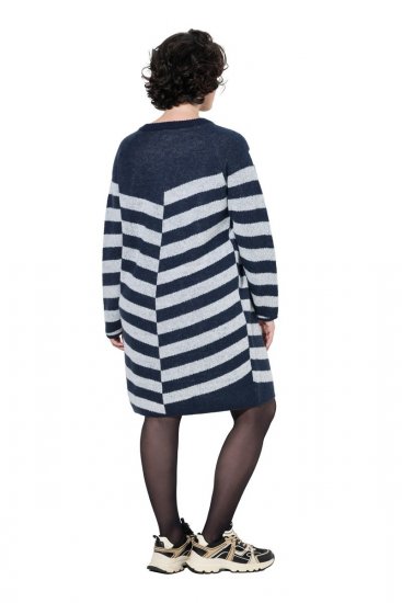 Ulla Popken 854095 Rochie tricotată cu mânecă lungă Bleumarin - Rochii - Rochii pentru toate mărimile