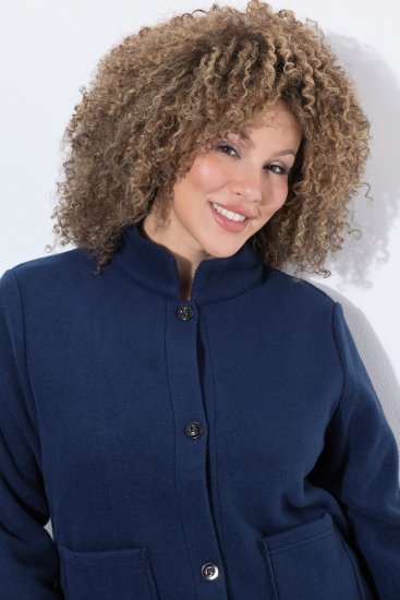 Ulla Popken 854200 Jachetă din fleece Bleumarin - Geci - Jachete de damă marimi mari