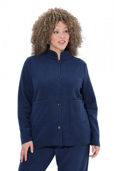 Ulla Popken 854200 Jachetă din fleece Bleumarin - Geci - Jachete de damă marimi mari