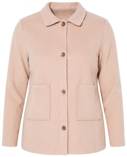 Ulla Popken 854200 Jachetă din fleece Maro deschis - Geci - Jachete de damă marimi mari