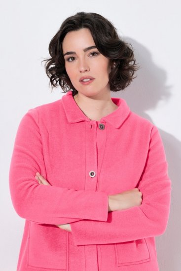 Ulla Popken 854200 Jachetă din fleece Roz - Geci - Jachete de damă marimi mari