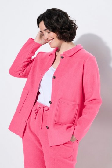 Ulla Popken 854200 Jachetă din fleece Roz - Geci - Jachete de damă marimi mari