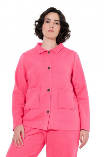 Ulla Popken 854200 Jachetă din fleece Roz - Geci - Jachete de damă marimi mari