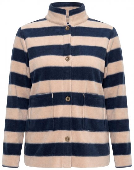 Ulla Popken 854366 Jachetă din fleece Maro deschis - Geci - Jachete de damă marimi mari