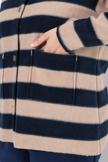 Ulla Popken 854366 Jachetă din fleece Maro deschis - Geci - Jachete de damă marimi mari