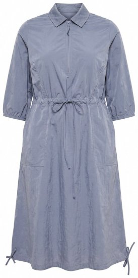 Ulla Popken 854413 Rochie midi cu șnur Gri - Rochii midi - Rochii midi la marimi mari