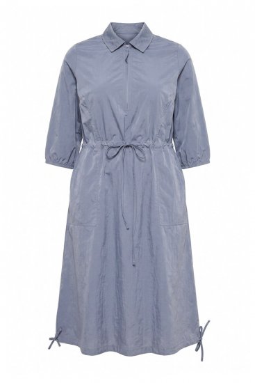 Ulla Popken 854413 Rochie midi cu șnur Gri - Rochii midi - Rochii midi la marimi mari