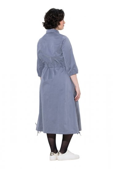 Ulla Popken 854413 Rochie midi cu șnur Gri - Rochii midi - Rochii midi la marimi mari