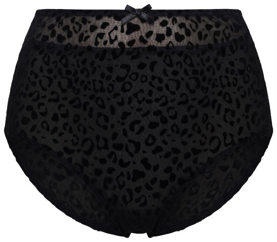 Ulla Popken 854551 Boxeri cu imprimeu animal Neagră - Chiloți - 