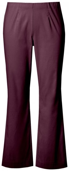 Ulla Popken 854910 Pantaloni stretch călduroși cu talie elastică Vânăt - Pantaloni din material textil - Pantaloni evazați marimi mari