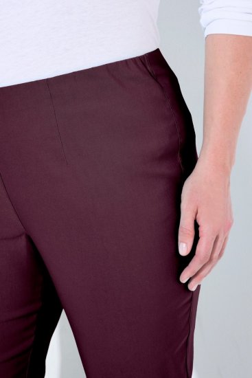 Ulla Popken 854910 Pantaloni stretch călduroși cu talie elastică Vânăt - Pantaloni din material textil - Pantaloni evazați marimi mari