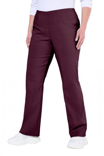 Ulla Popken 854910 Pantaloni stretch călduroși cu talie elastică Vânăt - Pantaloni din material textil - Pantaloni evazați marimi mari